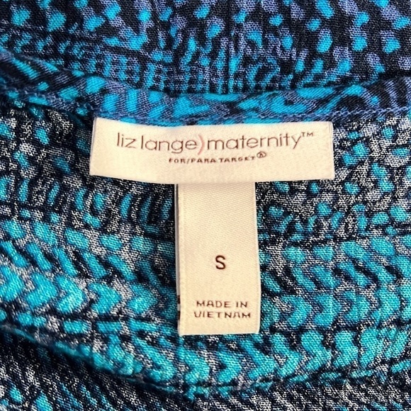 Liz Lange Maternity Blue Small Rayon Blouse - Picture 6 of 7